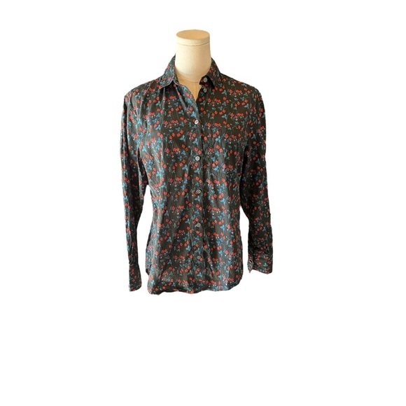 J. Crew - Garçon Classic Liberty® Tana Lawn Floral Button Down Blouse Sz 2 - Picture 7 of 8